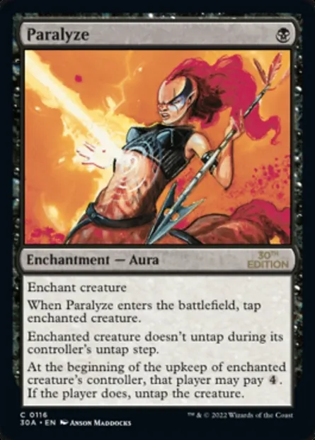 Paralyze, Magic card 30A 116 — 30th Anniversary Edition set