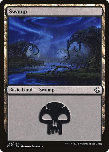 Swamp, Magic card KLD 258 — Kaladesh set