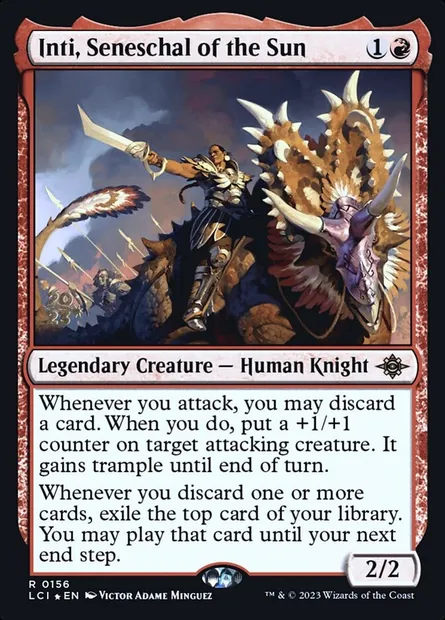 Inti, sénéchal du soleil, carte Magic PLCI 156s — extension The Lost Caverns of Ixalan Promos