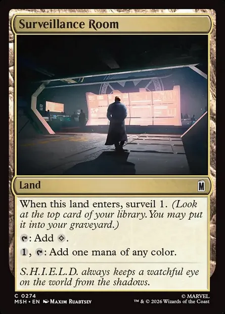Surveillance Room, Magic card MSH 274 — Marvel Super Heroes set