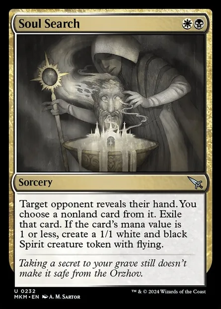 Soul Search, Magic card MKM 232 — Murders at Karlov Manor set