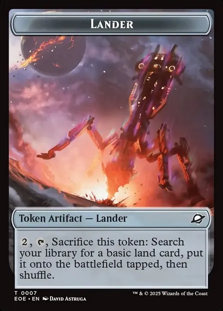Lander, carte Magic TEOE 7 — extension Edge of Eternities Tokens