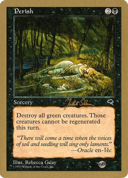 Perish, Magic card WC99 js147sb — World Championship Decks 1999 set