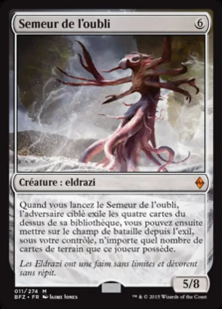 Semeur de l'oubli, carte Magic BFZ 11 — extension La bataille de Zendikar