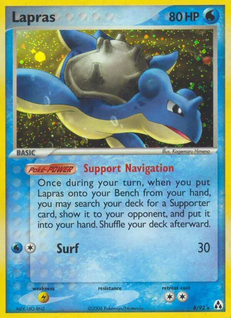Lapras, Pokémon card LM 8 — Legend Maker set