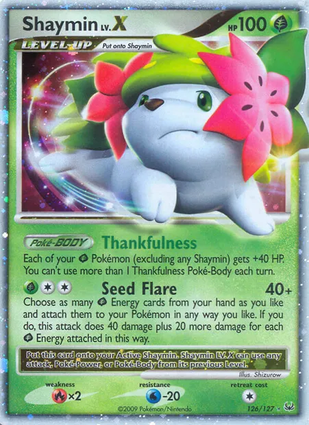 Shaymin LV.X, Pokémon card PL 126 — Platinum set
