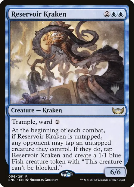 Reservoir Kraken, Magic card PSNC 56p — Streets of New Capenna Promos set