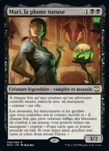 Mari, la plume tueuse, carte Magic NCC 89 — extension New Capenna Commander
