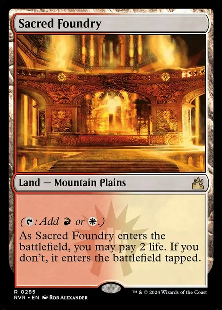Sacred Foundry, Magic card RVR 285 — Ravnica Remastered set