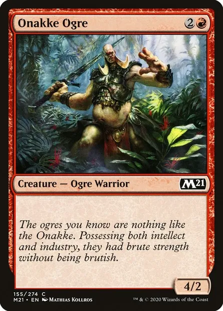 Onakke Ogre, Magic card M21 155 — Core Set 2021 set