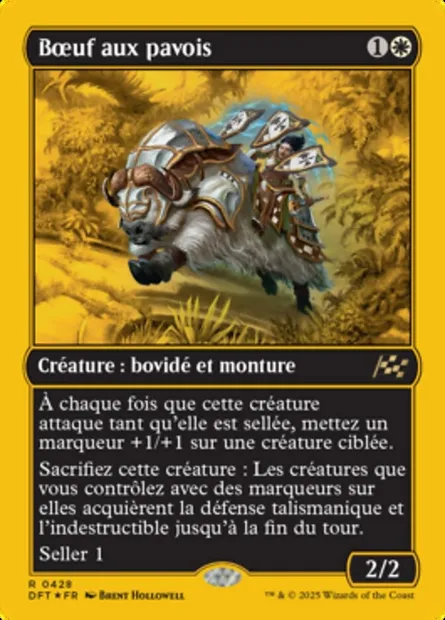 Bœuf aux pavois, carte Magic DFT 428 — extension Aetherdrift