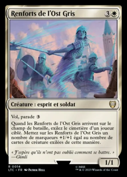 Renforts de l'Ost Gris, carte Magic LTC 14 — extension Tales of Middle-earth Commander