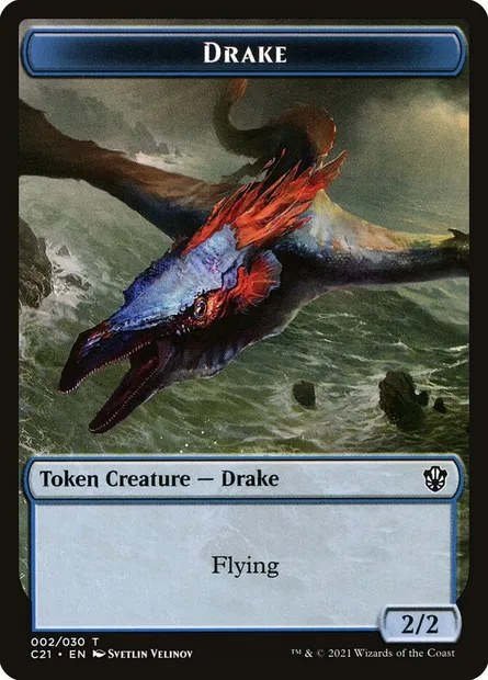 Drake, Magic card TC21 2 — Commander 2021 Tokens set