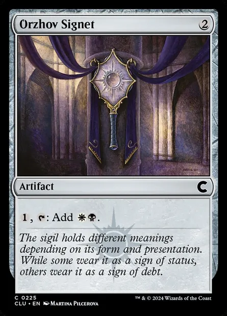 Orzhov Signet, Magic card CLU 225 — Ravnica: Clue Edition set