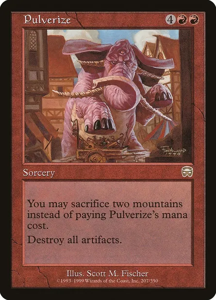 Pulverize, Magic card MMQ 207 — Mercadian Masques set