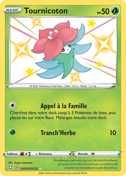 Tournicoton, carte Pokémon SHF SV010 — extension Destinées Radieuses