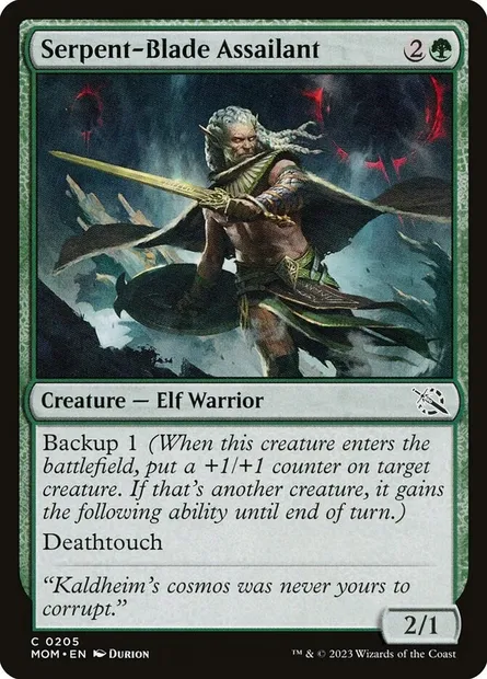 Serpent-Blade Assailant, Magic card MOM 205 — March of the Machine set