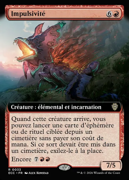 Impulsivité, carte Magic ECC 33 — extension Lorwyn Eclipsed Commander