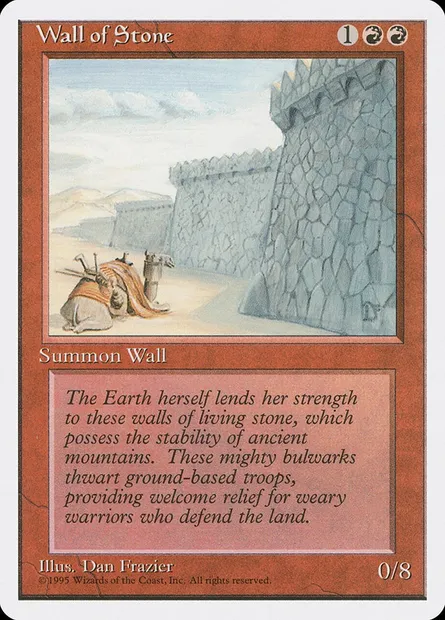 Wall of Stone, Magic card 4ED 231 — Fourth Edition set