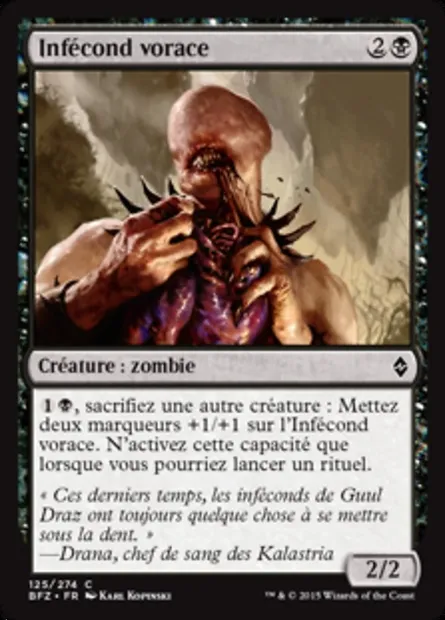 Infécond vorace, carte Magic BFZ 125 — extension La bataille de Zendikar
