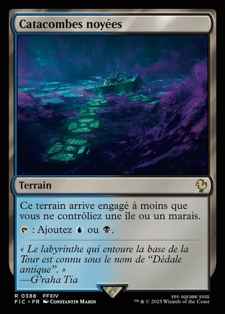 Catacombes noyées, carte Magic FIC 388 — extension Final Fantasy Commander