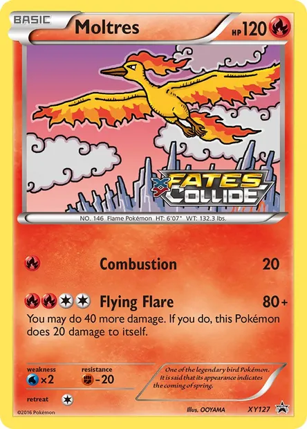 Moltres, Pokémon card XY 127 — XY Black Star Promos set