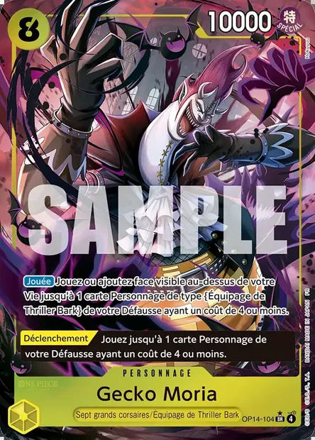 Gecko Moria, carte One Piece OP14-104 — extension LES SEPT DE LA MER D'AZUR