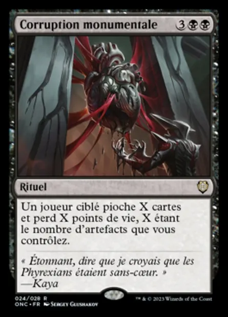 Corruption monumentale, carte Magic ONC 24 — extension Phyrexia: All Will Be One Commander