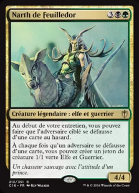 Narth de Feuilledor, carte Magic C16 213 — extension Commander 2016