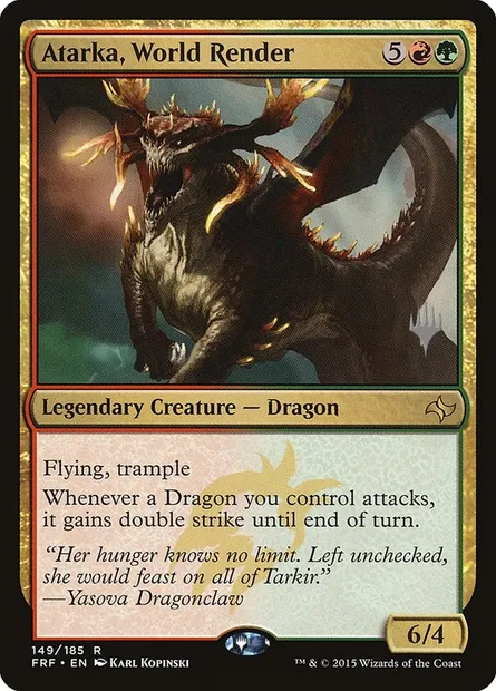 Atarka, World Render, Magic card PFRF 149p — Fate Reforged Promos set