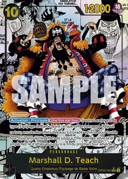 Marshall D. Teach, carte One Piece OP09-093 — extension LES NOUVEAUX EMPEREURS