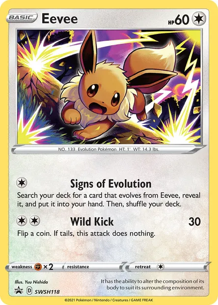 Eevee, Pokémon card SWSH 118 — SWSH Black Star Promos set