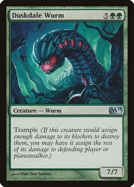 Duskdale Wurm, Magic card M11 170 — Magic 2011 set