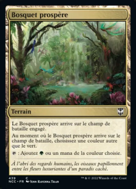 Bosquet prospère, carte Magic NCC 439 — extension New Capenna Commander