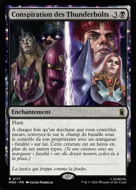 Conspiration des Thunderbolts, carte Magic MSH 117 — extension Marvel Super Heroes