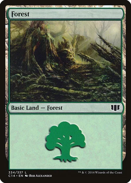 Forest, Magic card C14 334 — Commander 2014 set