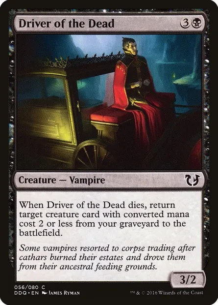 Cocher des morts, carte Magic DDQ 56 — extension Duel Decks: Blessed vs. Cursed