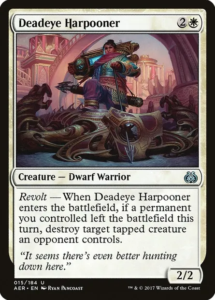 Deadeye Harpooner, Magic card AER 15 — Aether Revolt set