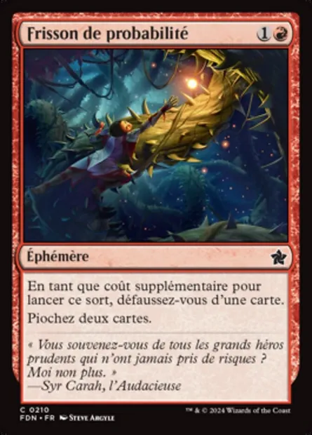Frisson de probabilité, carte Magic FDN 210 — extension Foundations