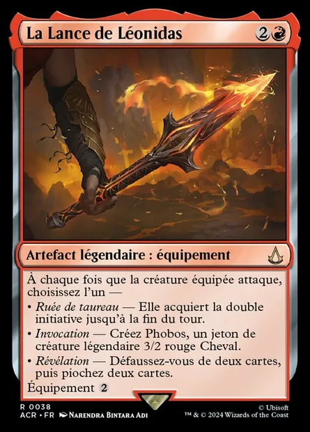 La Lance de Léonidas, carte Magic ACR 38 — extension Assassin's Creed