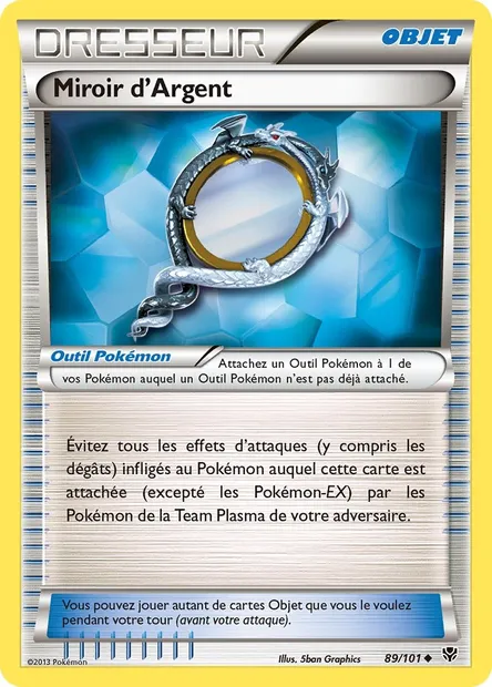 Miroir d’Argent, carte Pokémon PLB 89 — extension Explosion Plasma