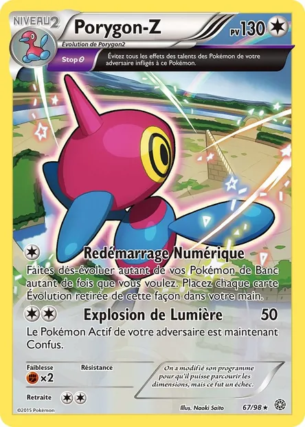Porygon-Z, carte Pokémon AOR 67 — extension Origines Antiques