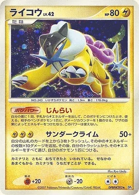 Raikou, Pokémon card DP3 aop17966 — Shining Darkness set