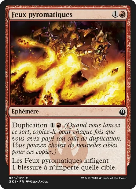 Feux pyromatiques, carte Magic GK1 33 — extension GRN Guild Kit