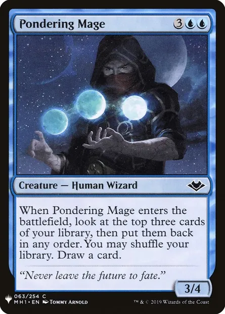 Mage cogitant, carte Magic PLST MH1-63 — extension The List