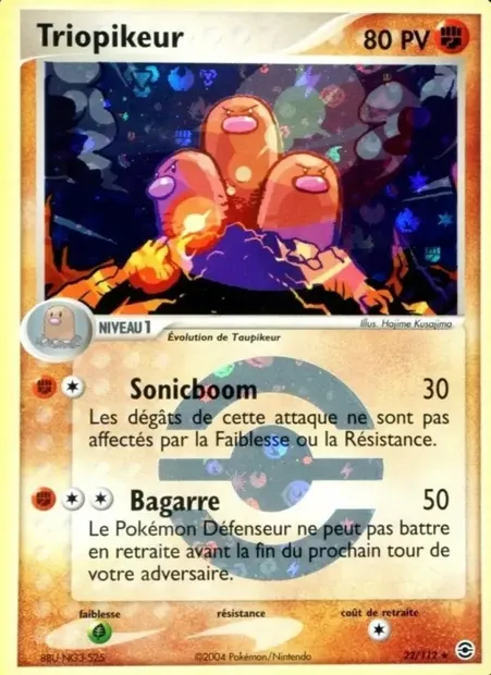 Triopikeur, carte Pokémon RG 22 — extension EX Rouge Feu & Vert Feuille