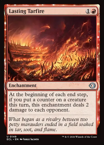 Lasting Tarfire, Magic card ECL 149 — Lorwyn Eclipsed set