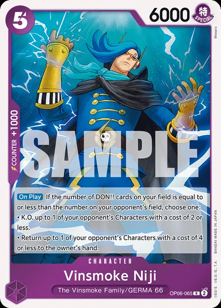 Vinsmoke Niji, One Piece card OP06-065 — WINGS OF THE CAPTAIN set
