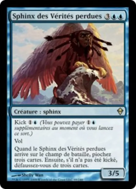 Sphinx des Vérités perdues, carte Magic ZEN 69 — extension Zendikar