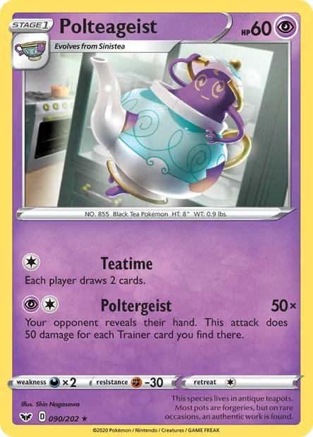 Polteageist, Pokémon card SSH 90 — Sword & Shield set